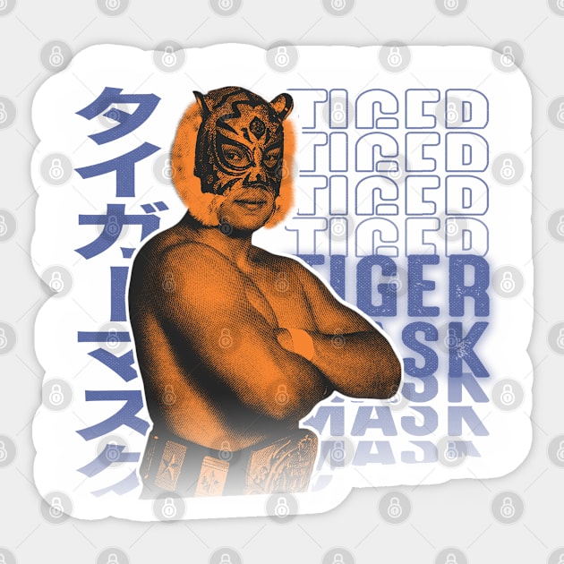 The One and Only... Tiger Mask Sticker by Snomad_Designs